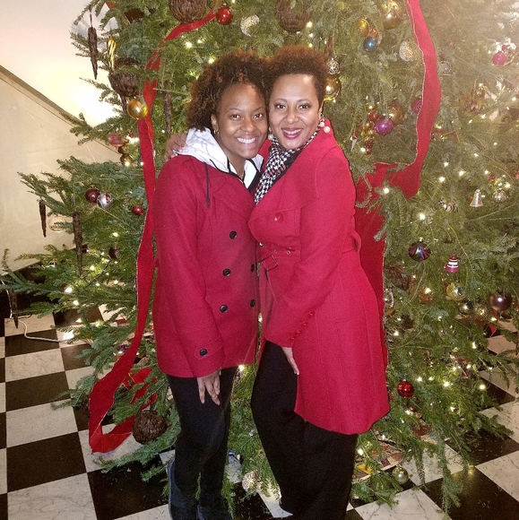 Red Guess Funnel Neck Coat - Picture 7 of 7